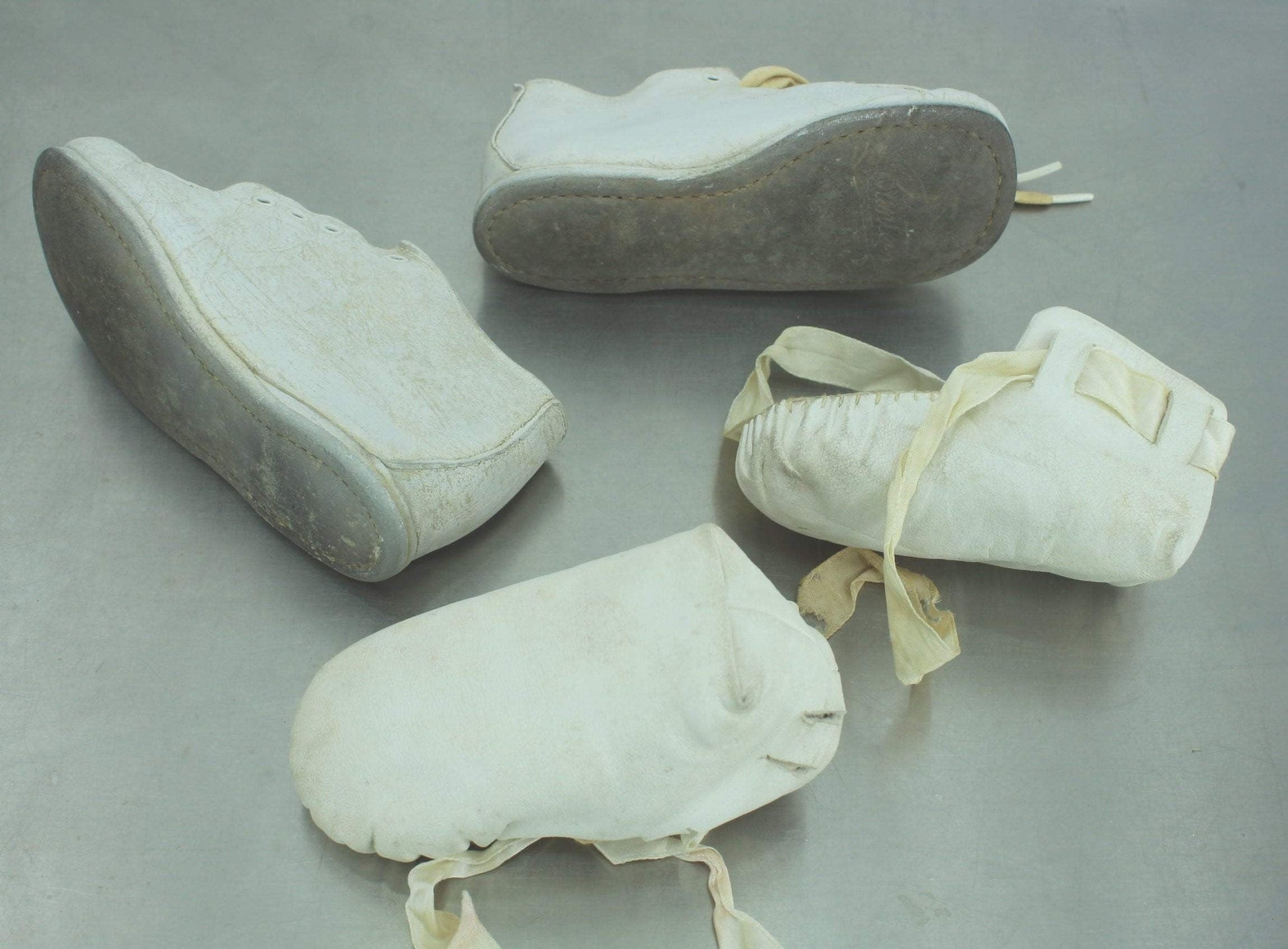 Vintage Infant Child Deerskin Leather Shoes Use Craft Dolls craft doll shoes