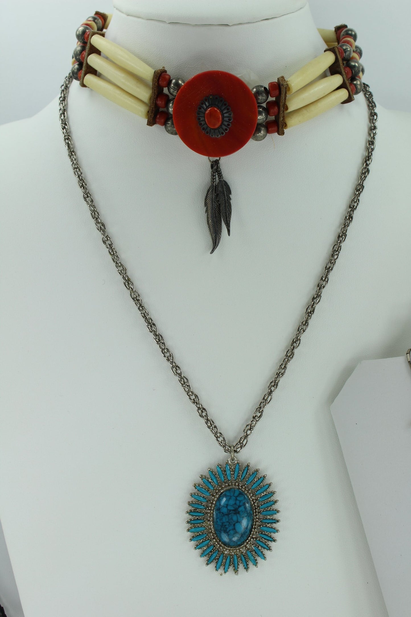 Jewelry Lot 595- Eighteen (18) Pieces Southwest Wearables - Vintage Turquoise & Beads - Olde Kitchen & Home