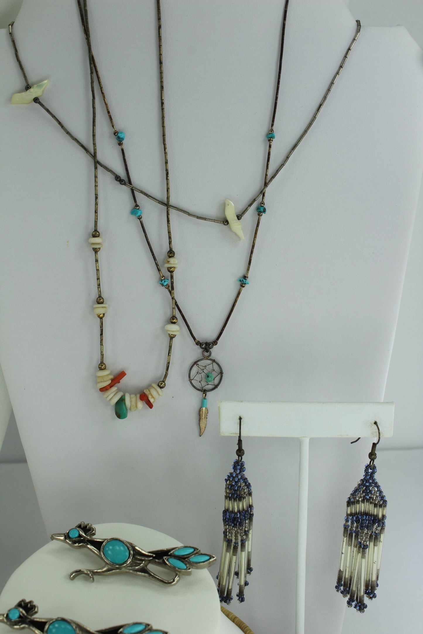 Jewelry Lot 595- Eighteen (18) Pieces Southwest Wearables - Vintage Turquoise & Beads - Olde Kitchen & Home