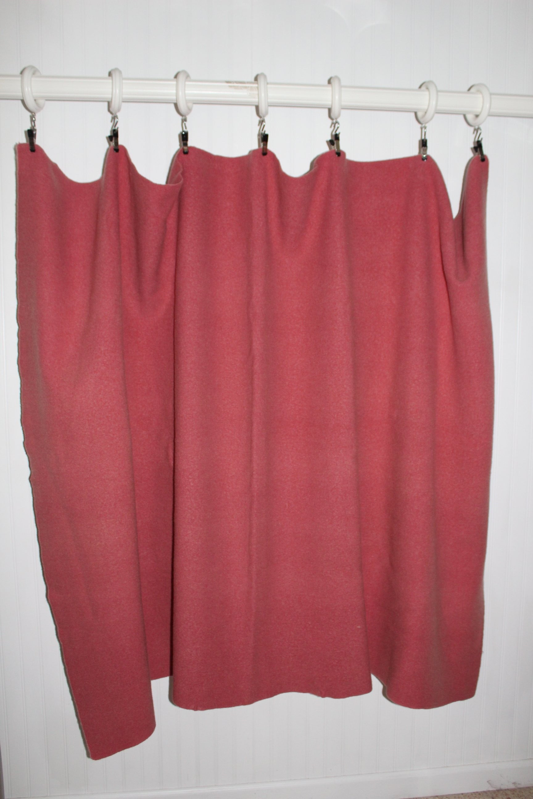 Unbranded Wool Blanket rose-colored 50" X 76" Vintage Bed Cover,  Very Heavy Wool 