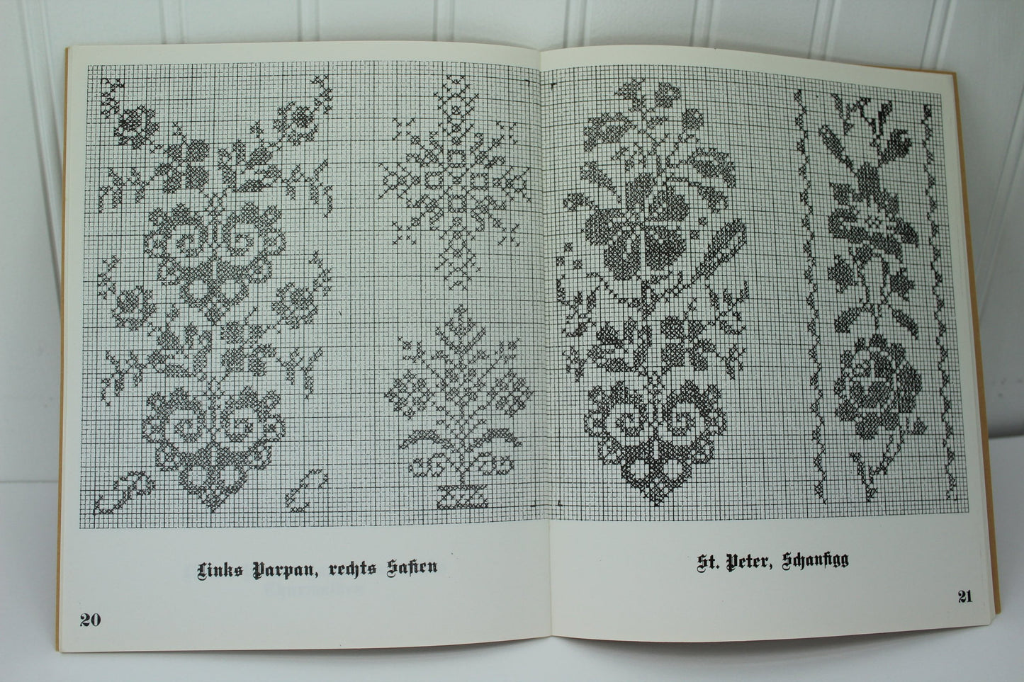 Elly Koch Switzerland "Old and New Crosstitch"  Patterns Swiss German Handar grison's crosstitch patterns