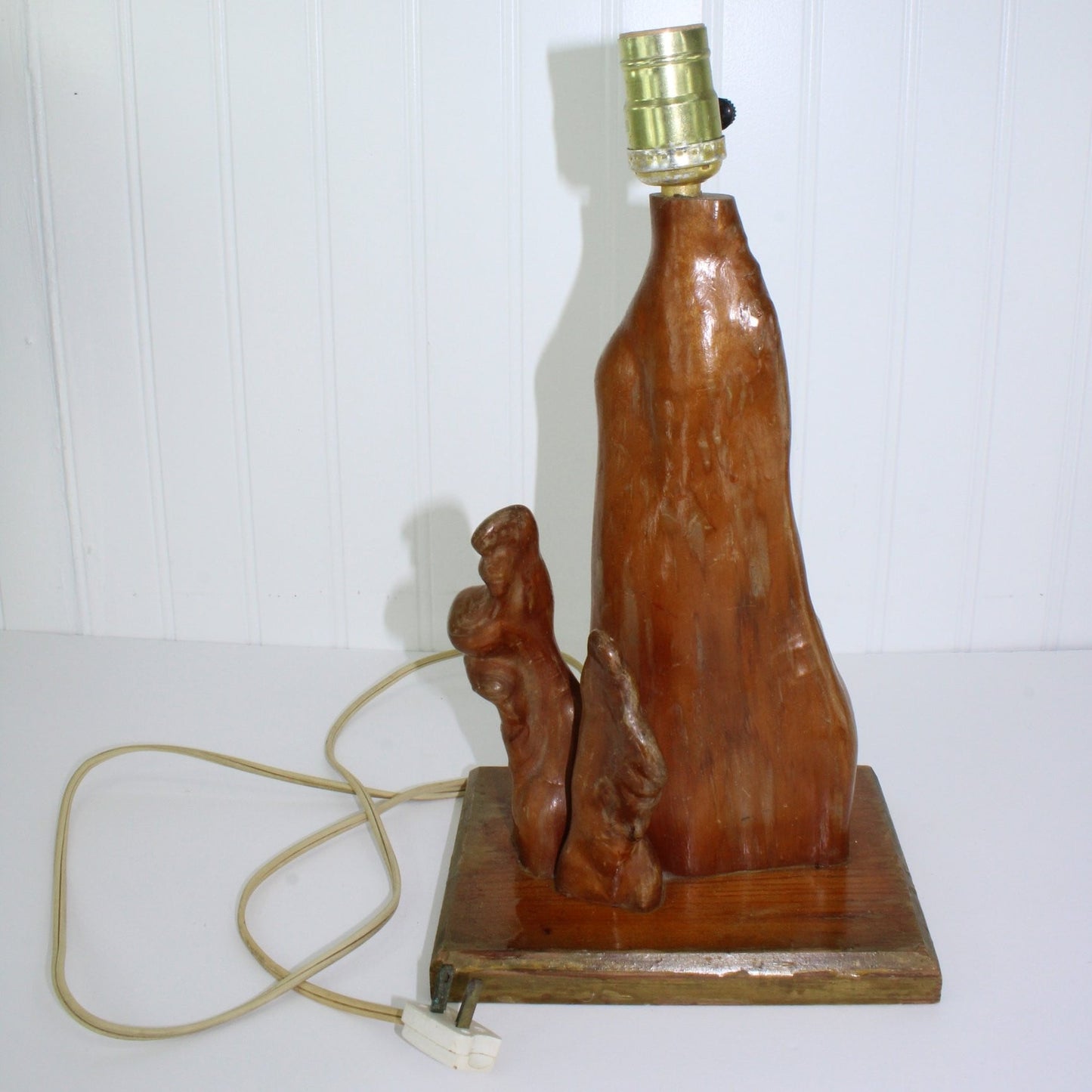 Old Cypress Knee Lamp Hand Made - Rustic Florida Style Vintage