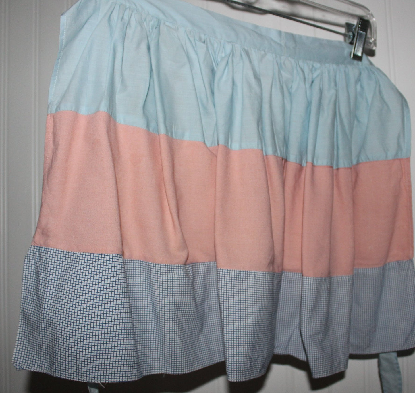 Kitchen Aprons 3 Vintage Mid Century Cotton Lace Trim Pocket Wear or Pattern grandmother