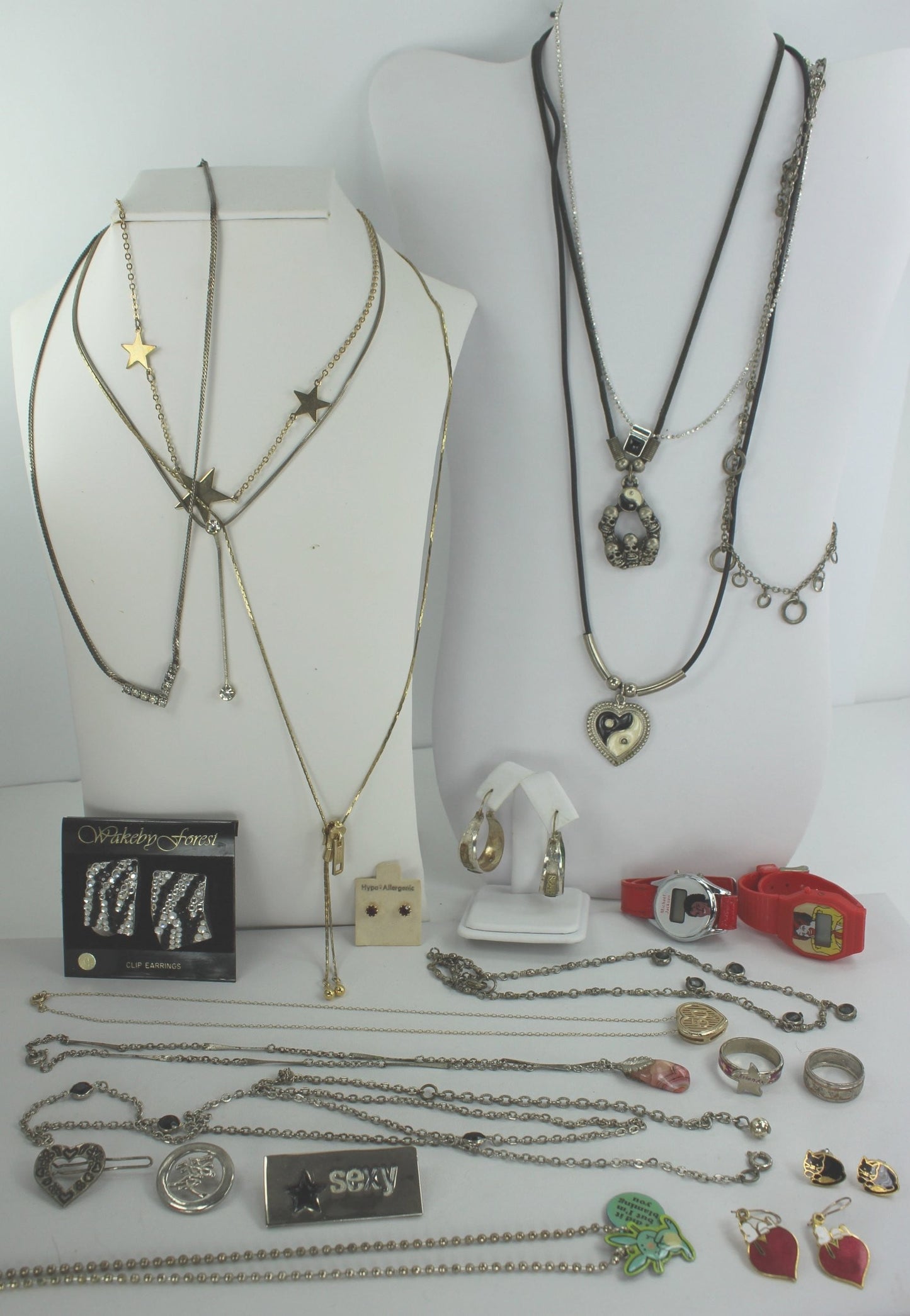 Jewelry Lot 25 Pieces Fashion Teen Kids Necklaces Earrings Rings