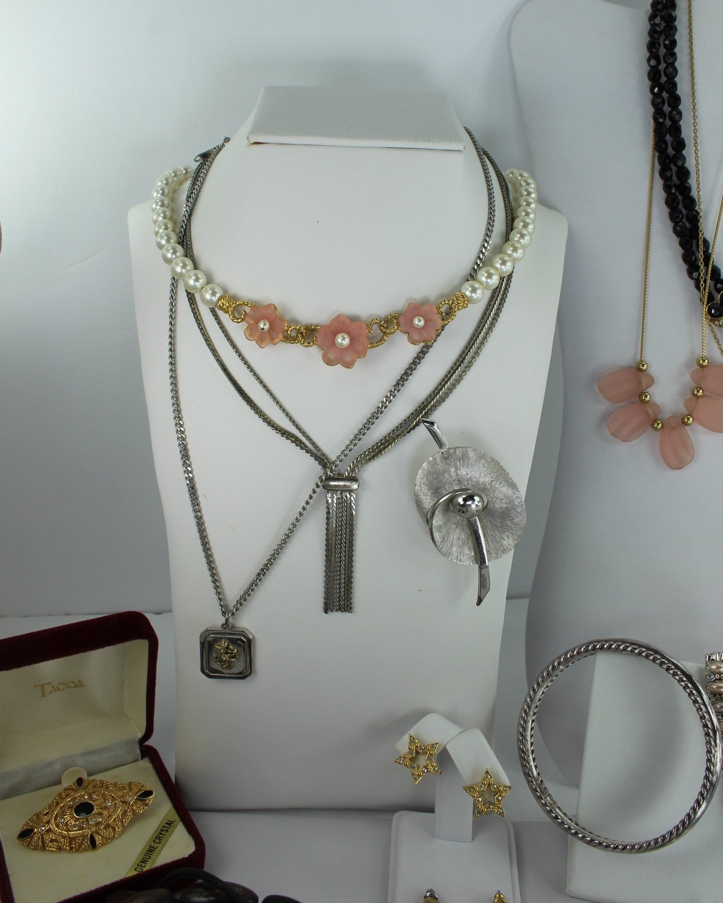 Vintage Designer Jewelry 19 Pieces LOT Signed Coro Pegasus Charel Tacoa 1928 Monet silver