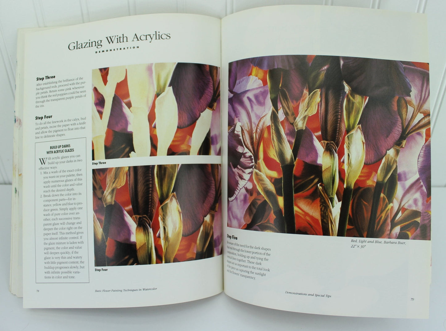 Kunz & Wolf Collection 2 Books Painting Flowers Basic Watercolors Florals That Glow techniques to make it easy