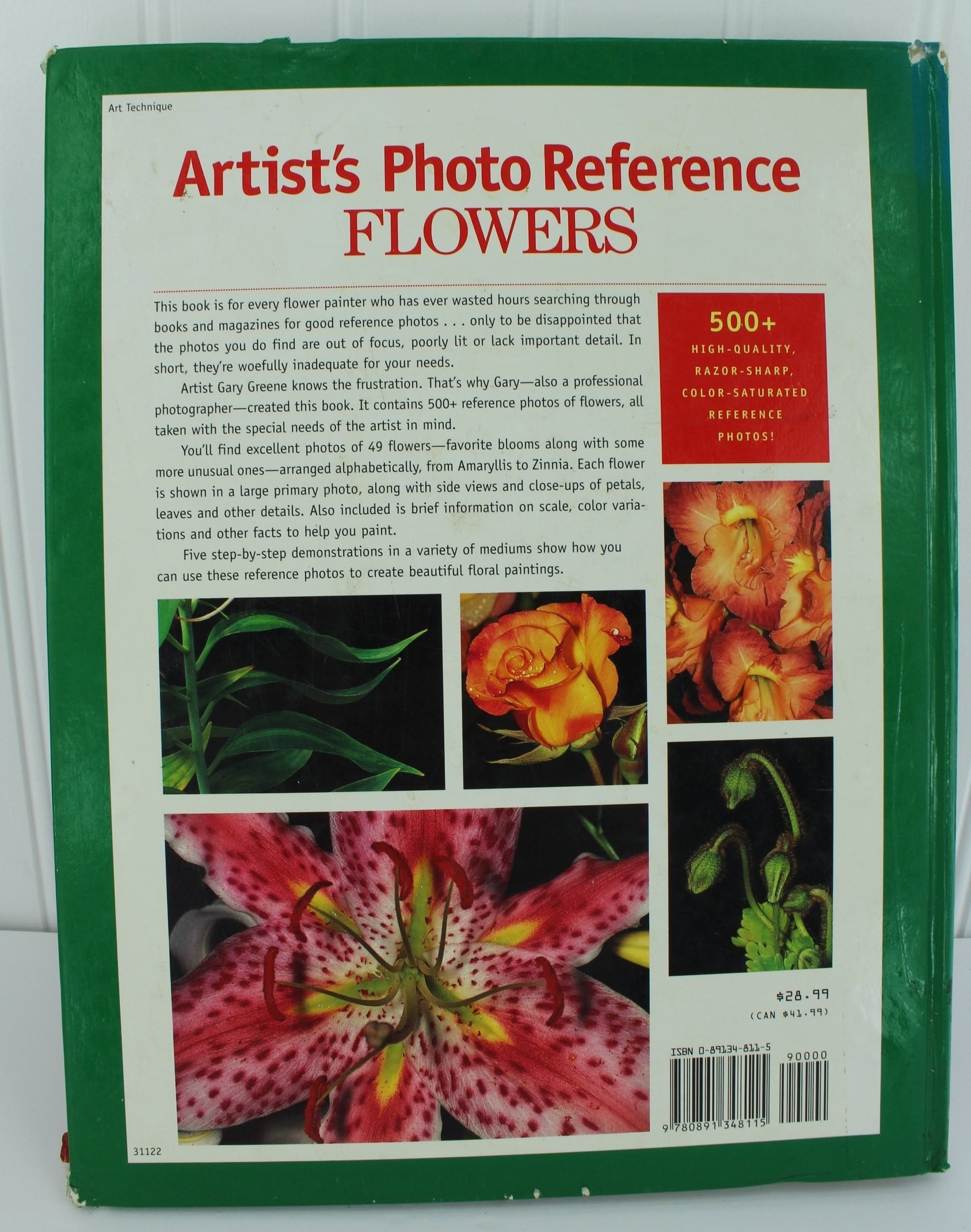 Gary Greene Artist's Photo Reference Flowers 500+ Photos & How To reference photos