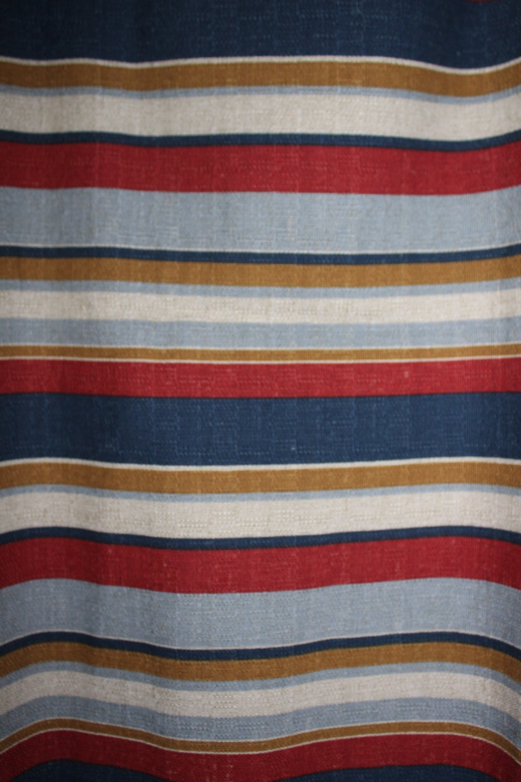 Bloomcraft Fabricl Stripe Barkcloth Weave 106" X 55" DIY Decor Crafts soil resistant