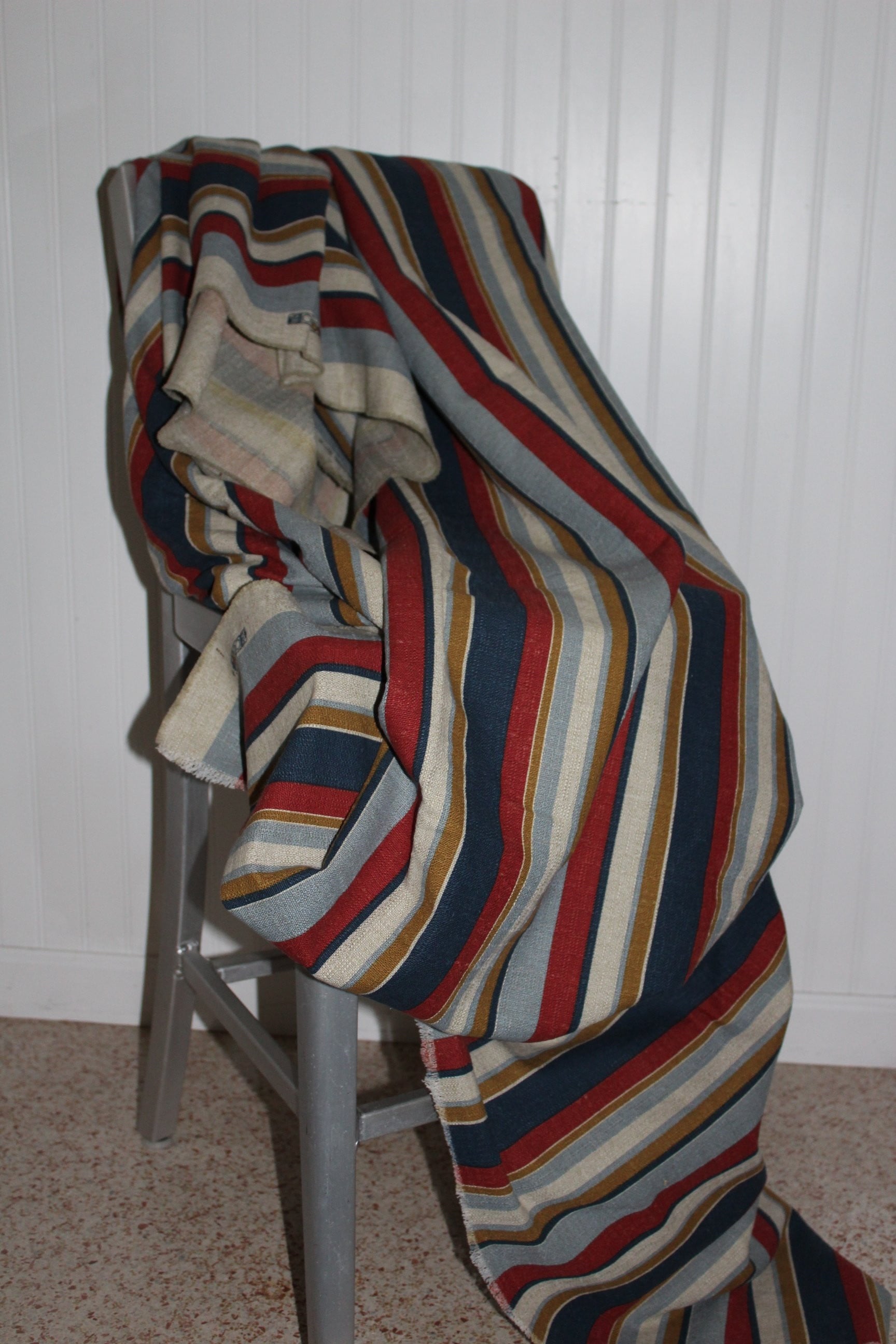 Bloomcraft Fabricl Stripe Barkcloth Weave 106" X 55" DIY Decor Crafts pillows