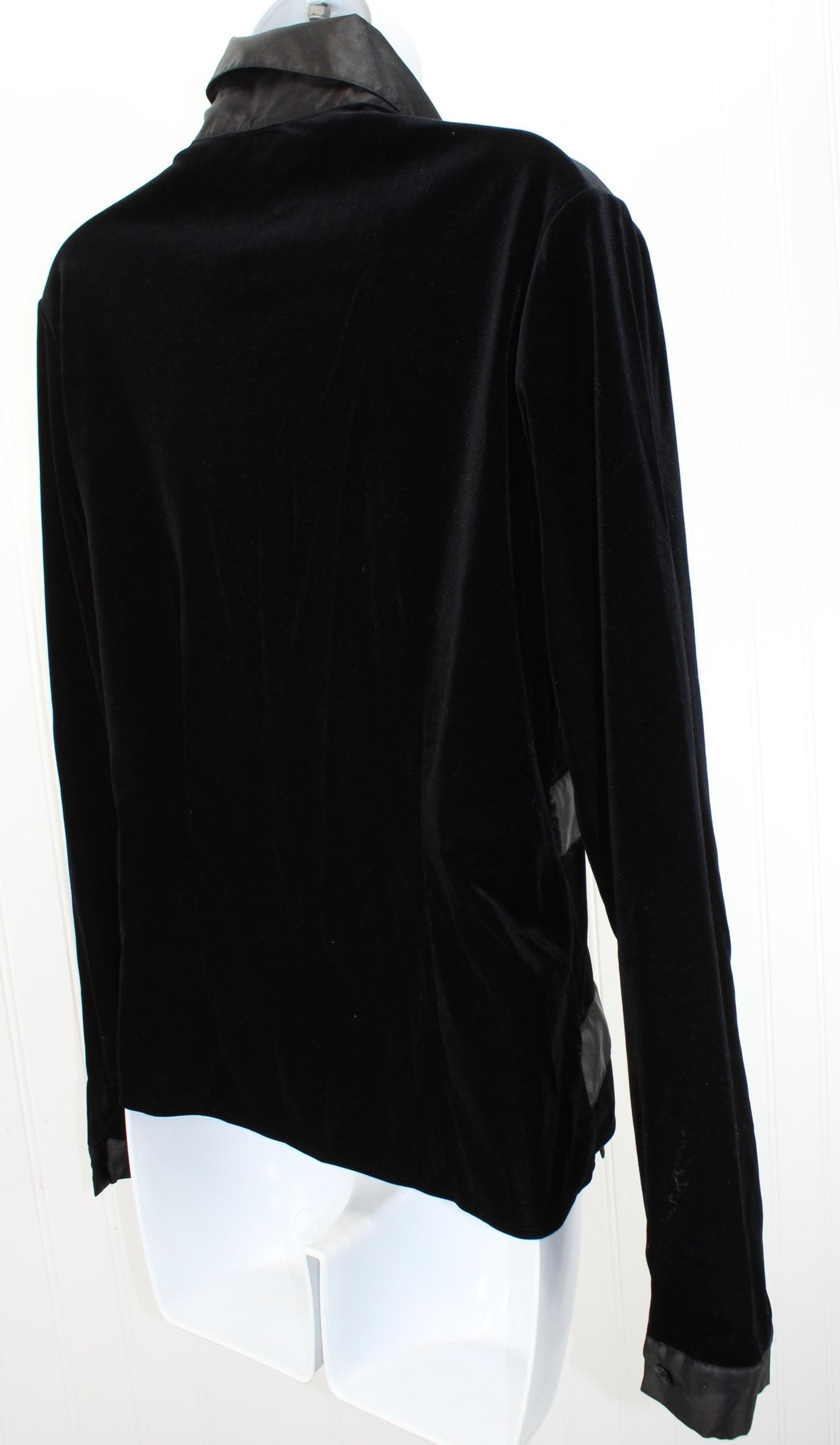 D & Y Evening Jacket - Unlined Black Velveteen Ribbon Ties - Medium great with black jeans