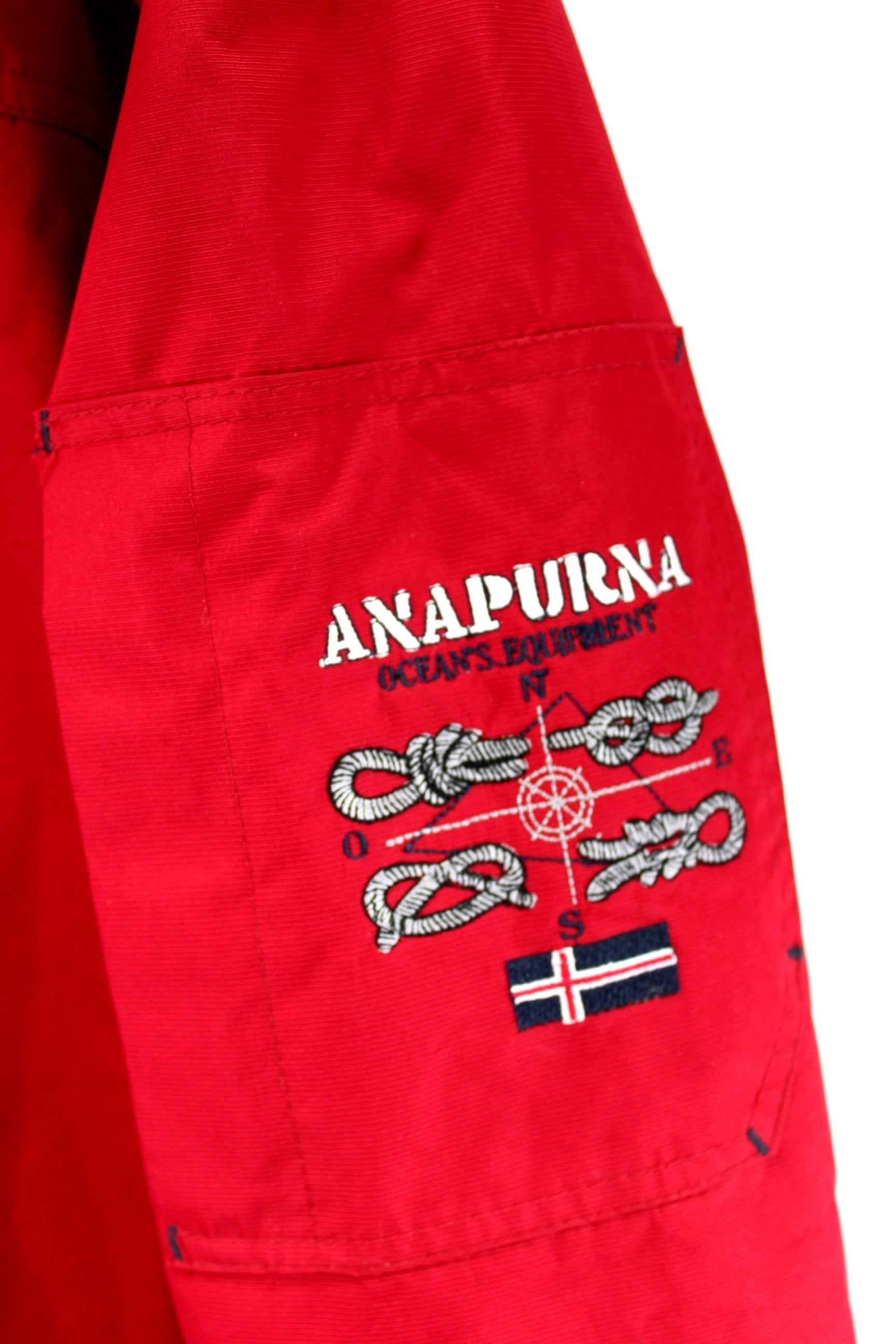 Anapurna Geographical Norway Jacket Ocean Equipment Sailing Parka Platinum Hooded lots of pockets zipped all