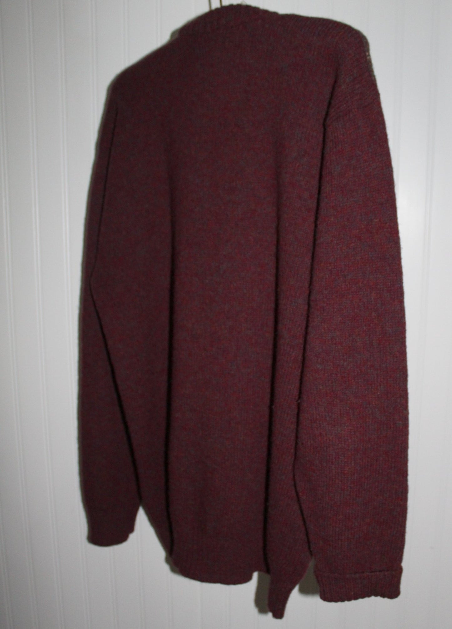ST MICHAEL UK Sweater Pullover Jumper Maroon Argyle Pattern Size 42 Vintage soft