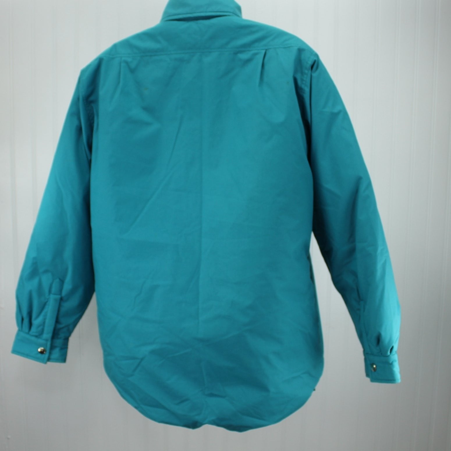L L Bean Goose Down Jacket - Womens Size Large Used - Turquoise Snaps Barn Jacket well cut coat