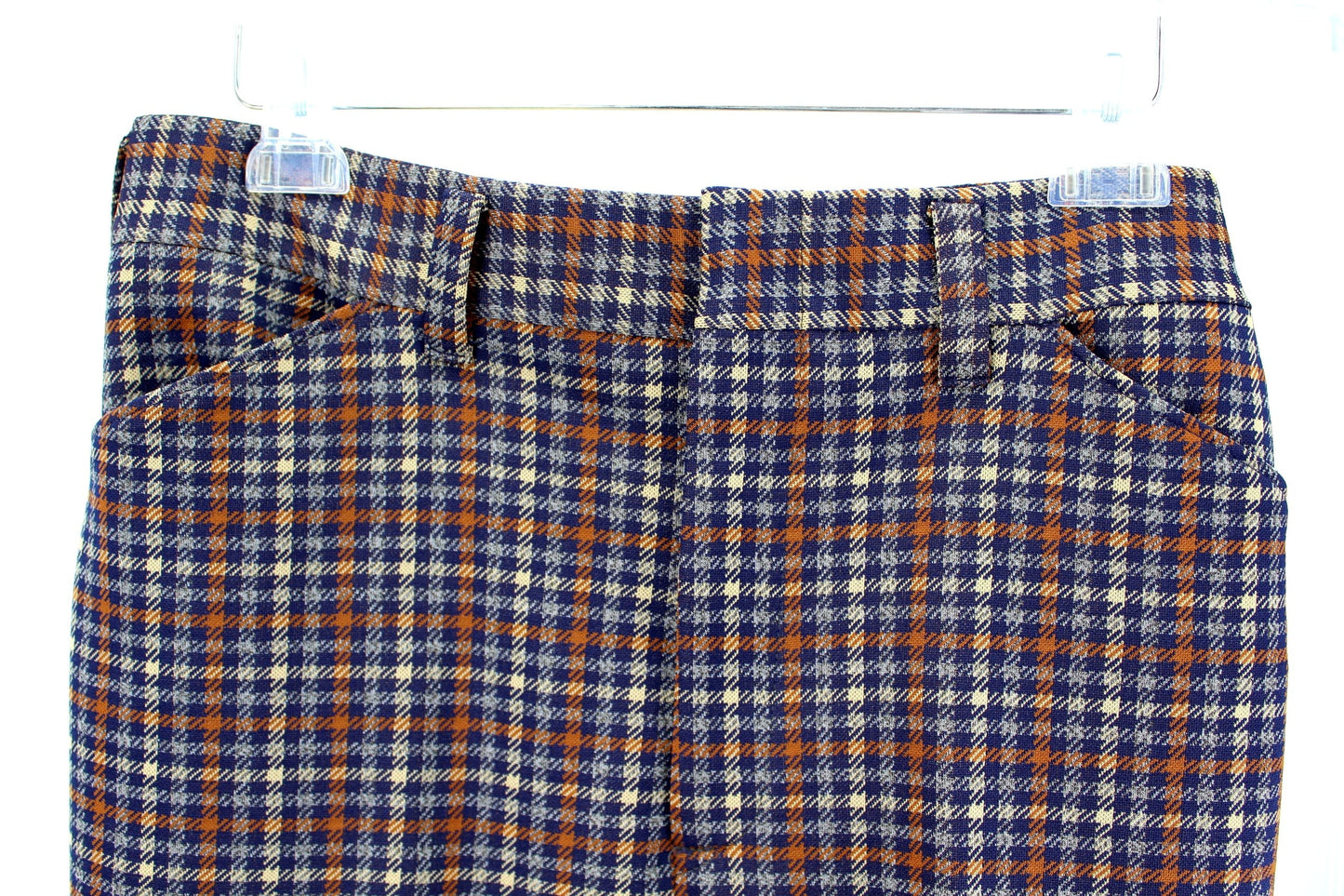 Puritan Men's Pants Trousers Vintage 1960s Blue Rust Houndstooth True Retro golfer pants 1960s