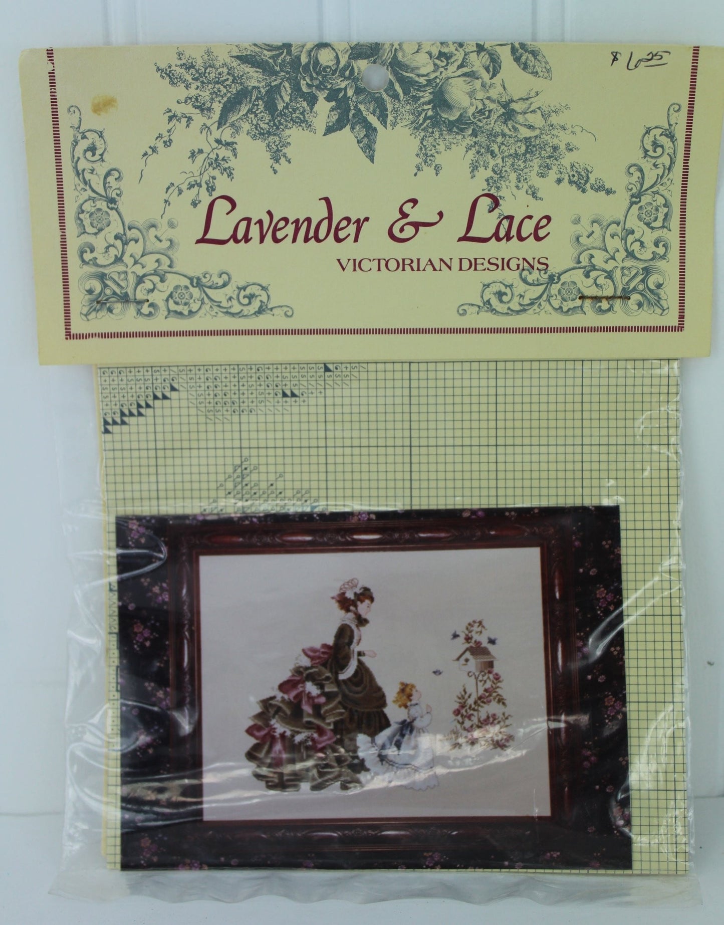 Lavender & Lace Cross Stitch "Little Wings" Pattern Chart Vintage New 1989 aida or linen