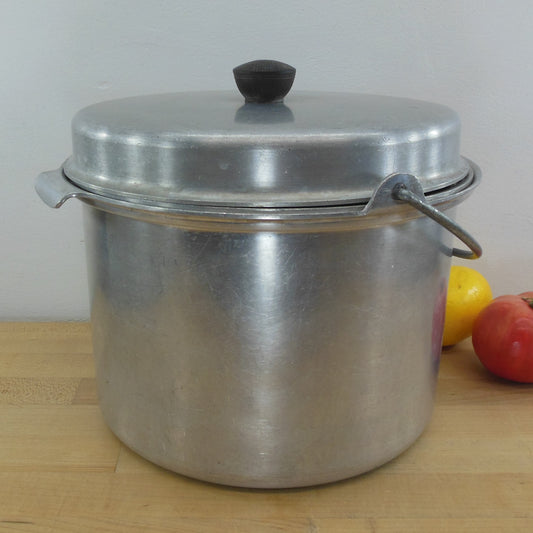 Kitchen Craft USA Aluminum 8 Quart Stock Soup Pot, Lid, Double Boiler