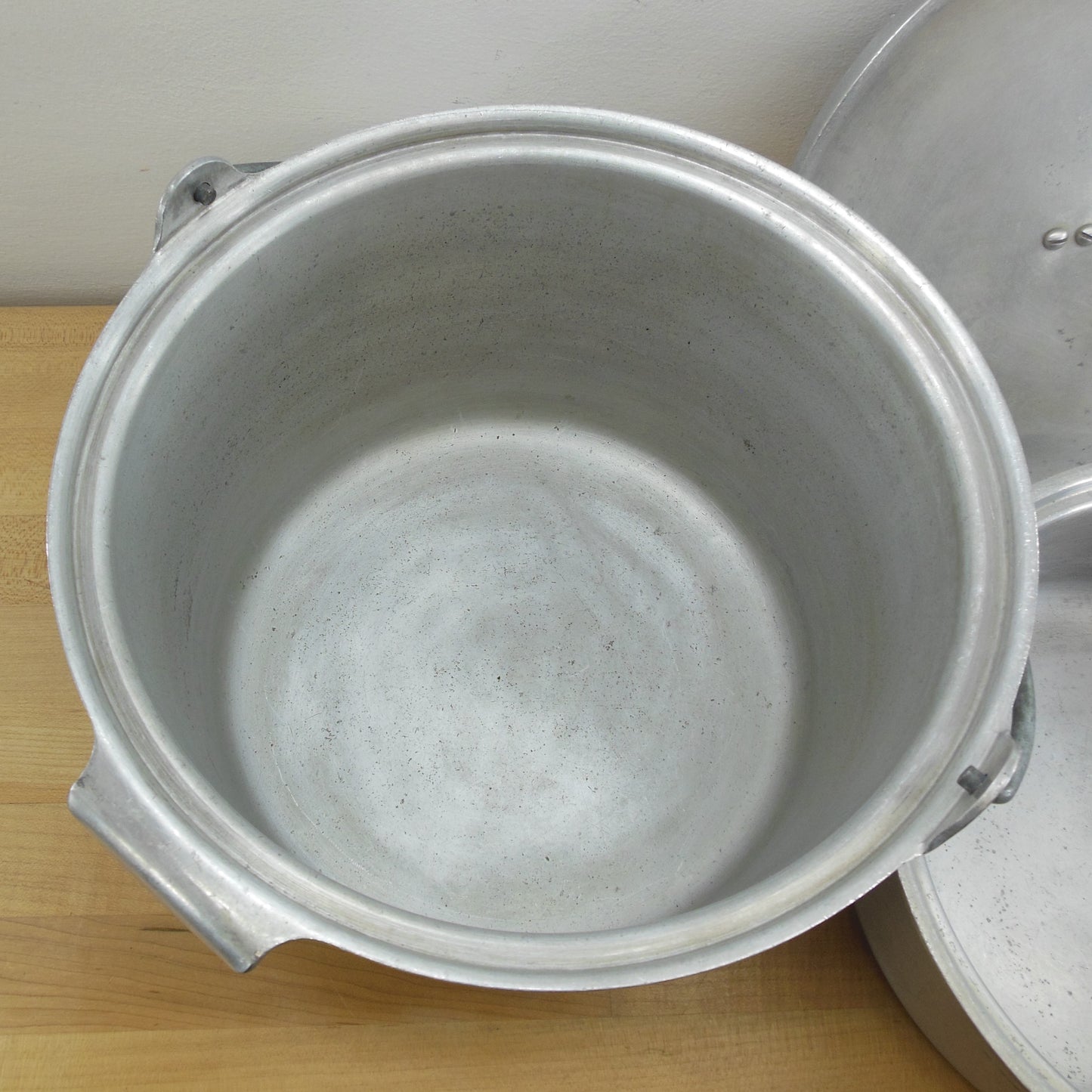 Kitchen Craft USA Aluminum 8 Quart Stock Soup Pot, Lid, Double Boiler Bail Handle