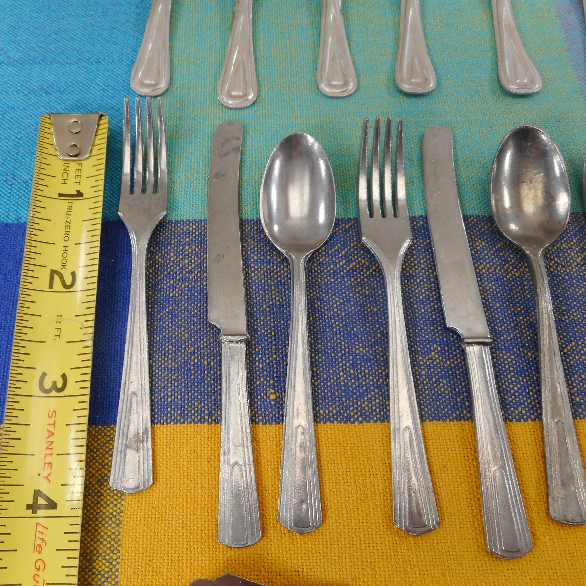 Unbranded USA 26 Pieces Vintage Child Play Toy Flatware Aluminum