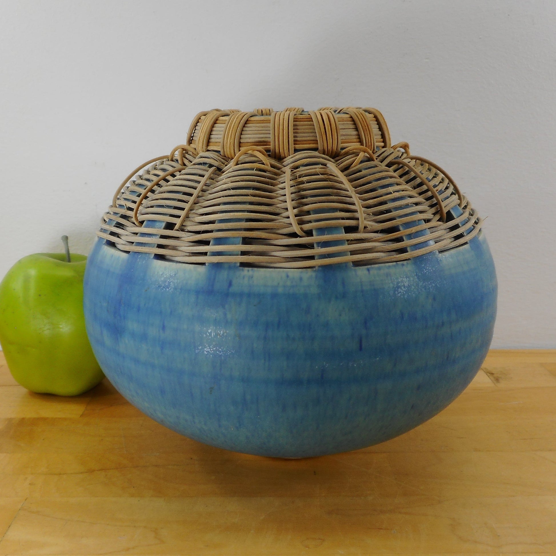 Kidd Wiesenmeyer 1991 Signed  Art Pottery Basket Vase