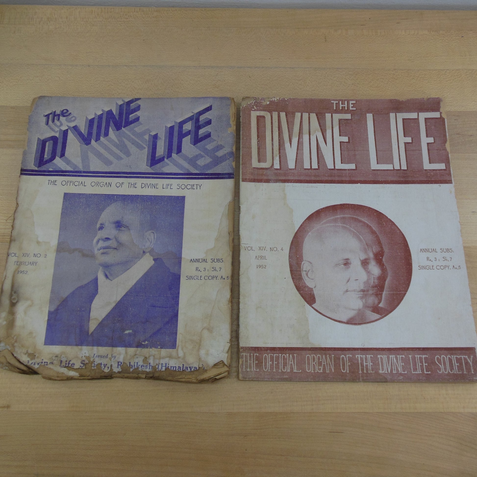 The Divine Society 7 Booklets 1950's Swami Sivananda Official Organ 1951 1952