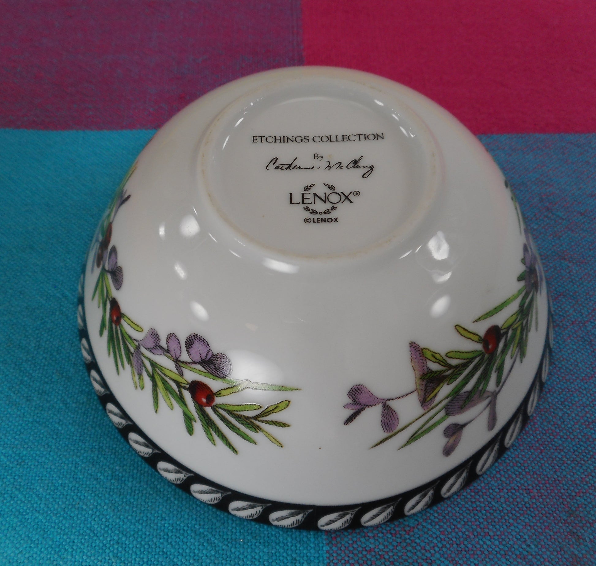 Lenox Porcelain Holiday Etchings Collection Replacement Dip Bowl 4.5" used