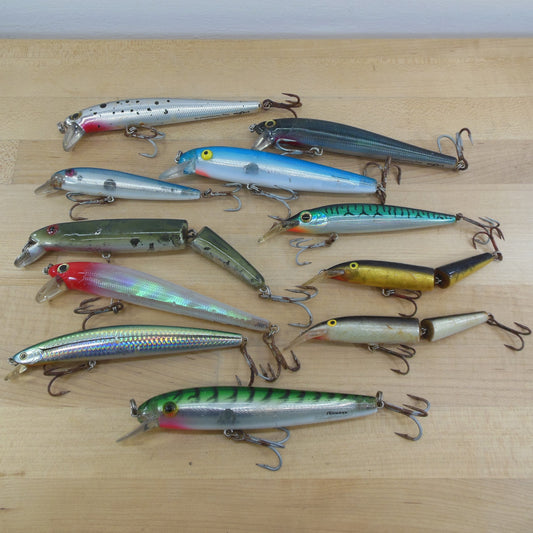 Salt Water 11 Lot Fishing Lures Used - Bomber Storm Rapala