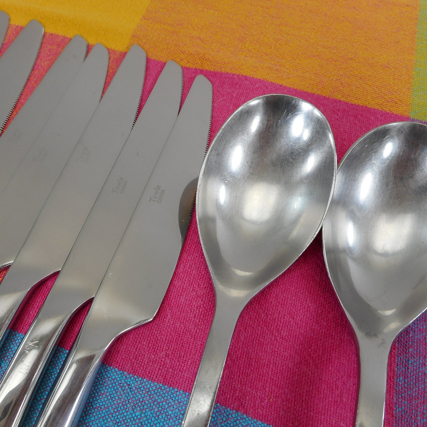 Towle Stainless Flatware LUXOR 20 Piece Lot Used China