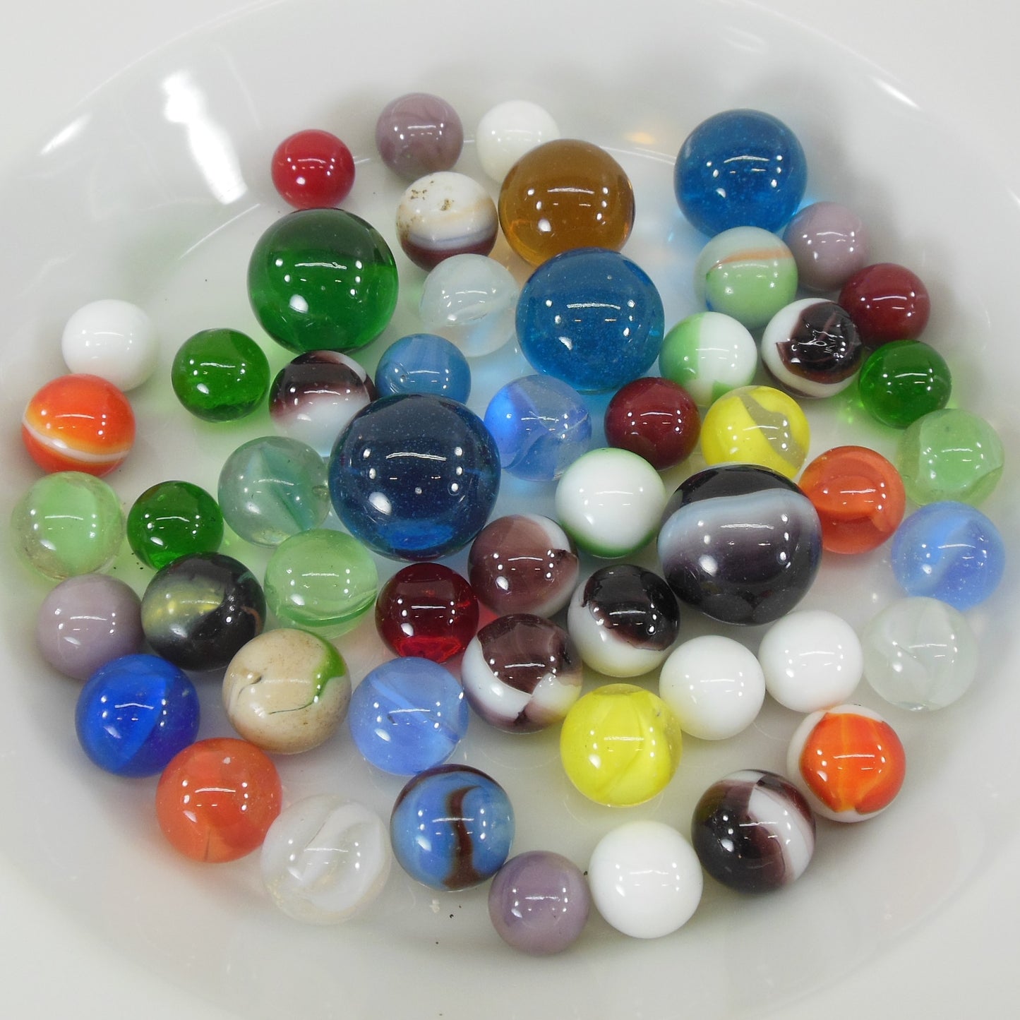 Estate 2 Bag Lot Vintage Marbles Shooters Clear