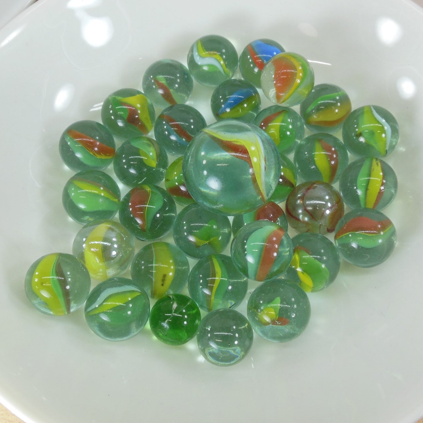 Estate 2 Bag Lot Vintage Marbles Shooters cat Eye Set