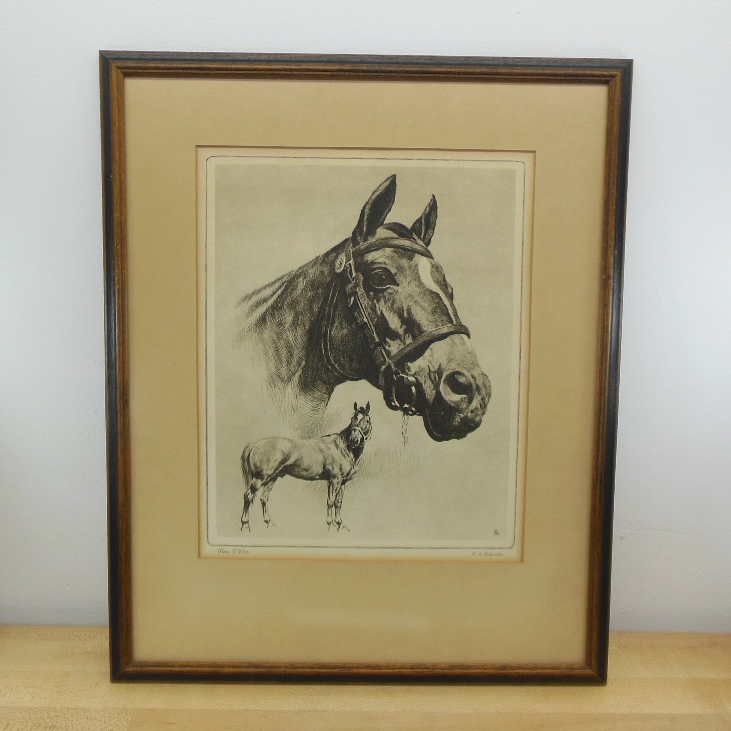 R. H. Palenske Framed Print Man O' War Race Horse