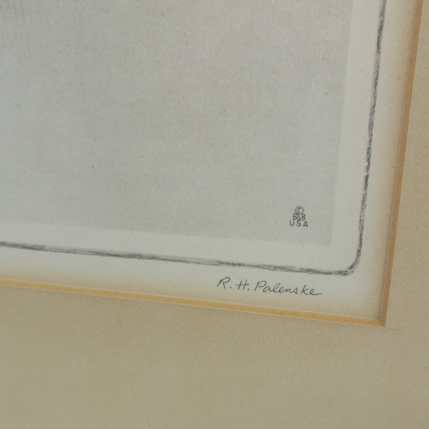 R. H. Palenske Framed Print Man O' War Race Horse Signed