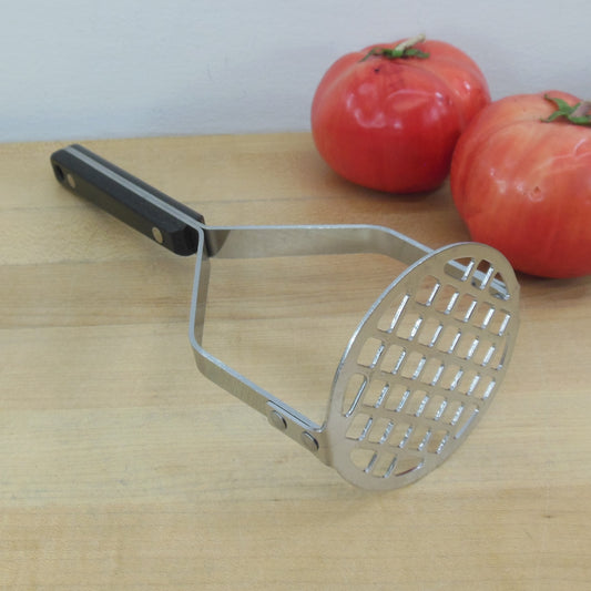 Ekco Flint USA Stainless Potato Vegetable Masher - Black #1905 Vintage