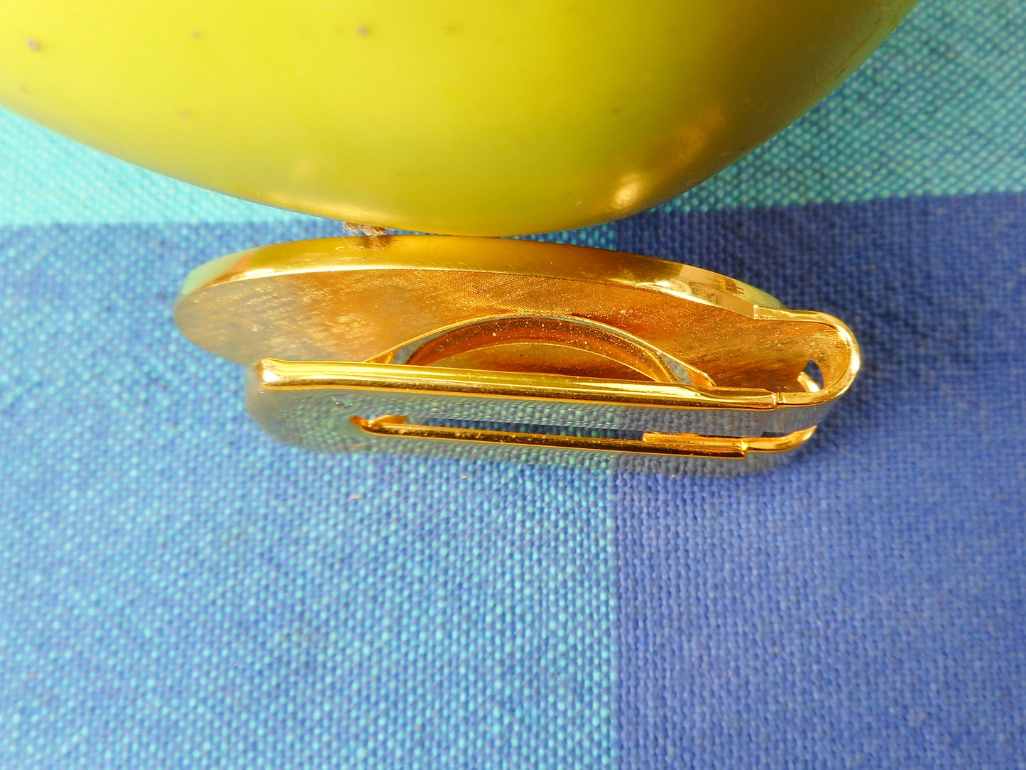 Money Clip Unbranded Vintage Gold Filled Ebony Oval Wood Inlay