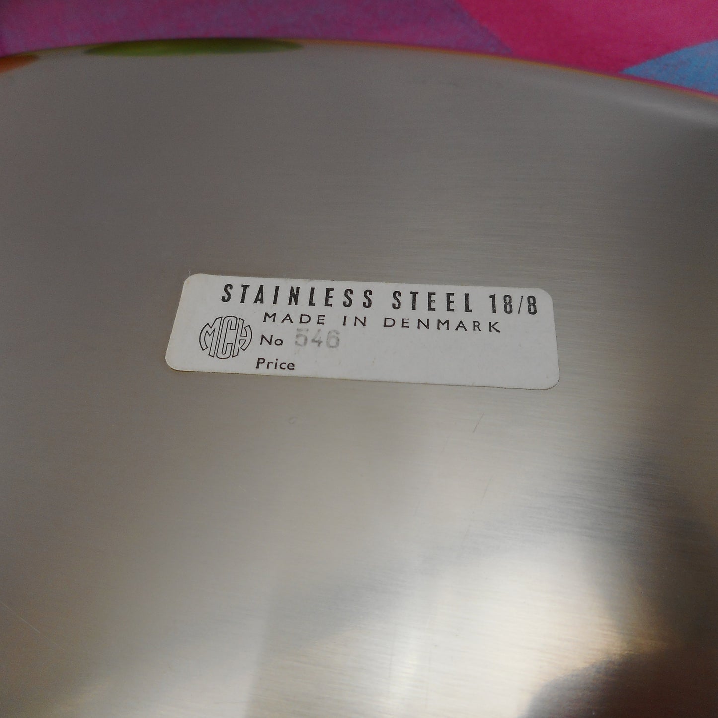 MCH Denmark 18-8 Stainless Steel Serving Bowl #546 Original paper label