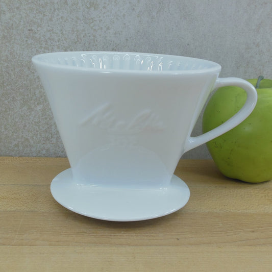 Melitta #102 White Porcelain 1 hole Coffee Filter Funnel Cone Cup