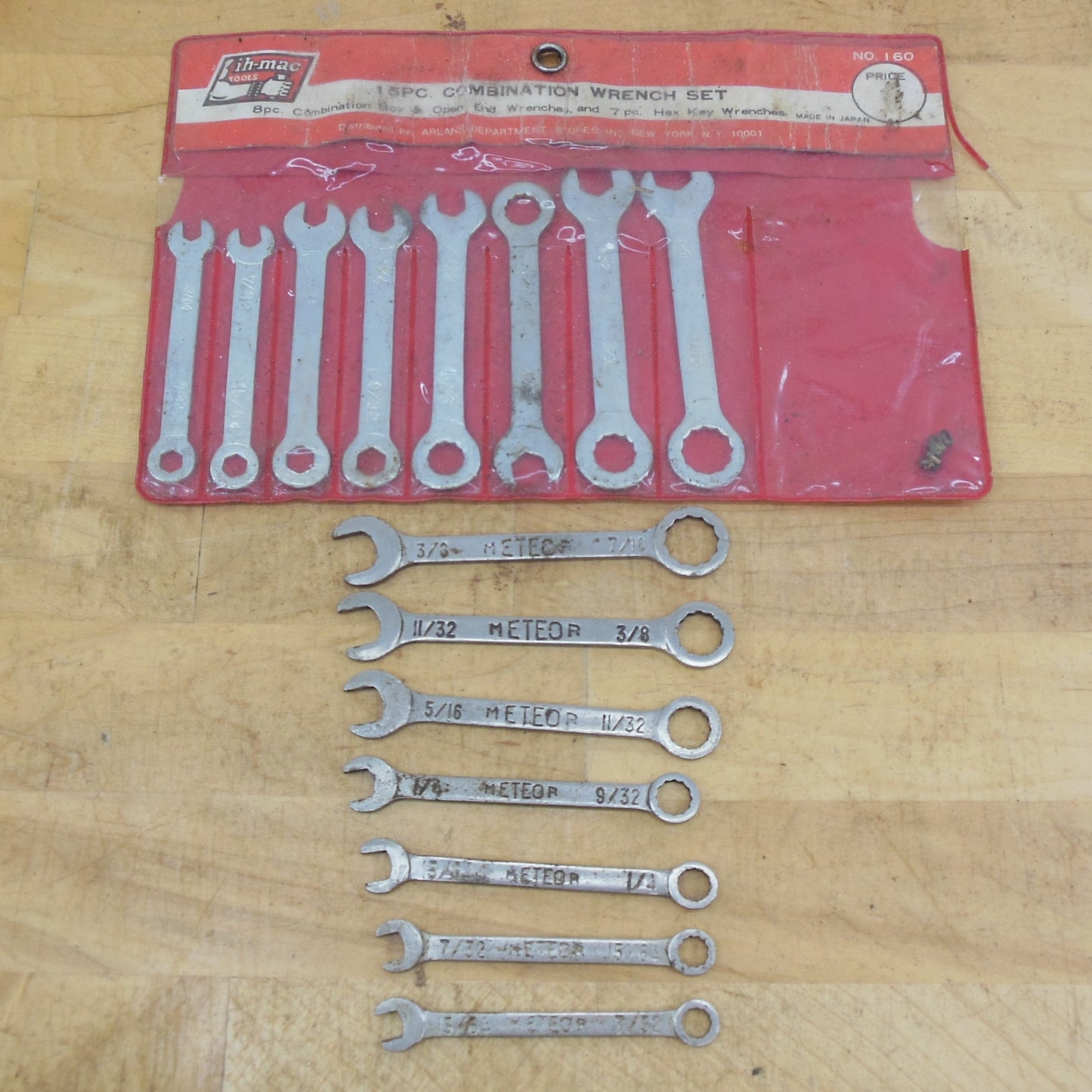 Meteor & ih-mac Small Combo Wrench Sets 15 Pieces