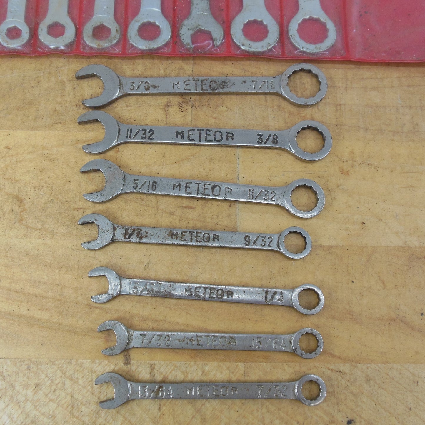Meteor & ih-mac Small Combo Wrench Sets 15 Pieces Vintage