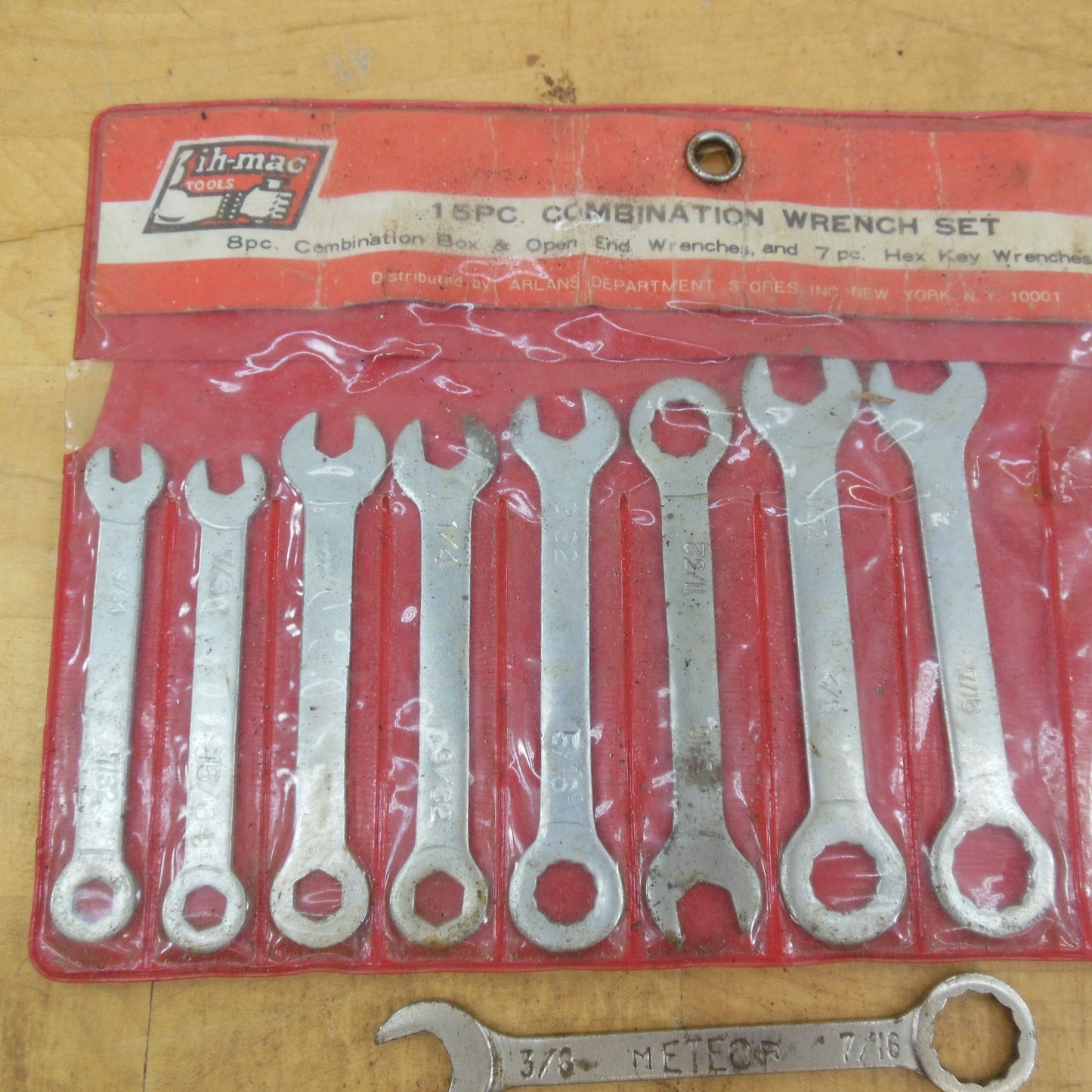 Meteor & ih-mac Small Combo Wrench Sets 15 Pieces Used