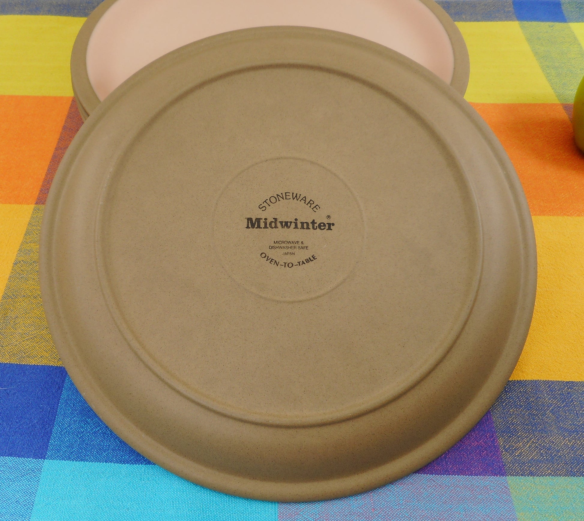Midwinter Ltd. Japan CORAL SAND - 8 Set Dinner Plates 10-7/8" Pink Tan Vintage