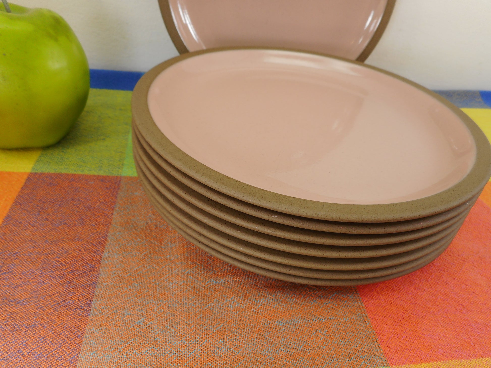 Midwinter Ltd. Japan CORAL SAND - 8 Set Salad Plates 7-5/8" Pink Tan NOS