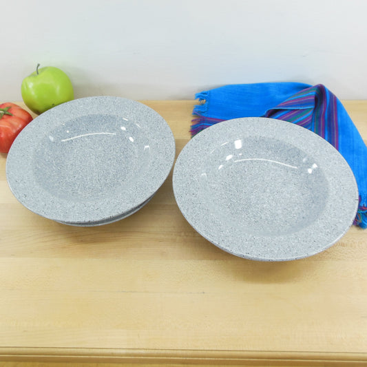 Mikasa Japan Ultrastone Gray - 2 Rim Soup Bowls and 2 Salad Plates