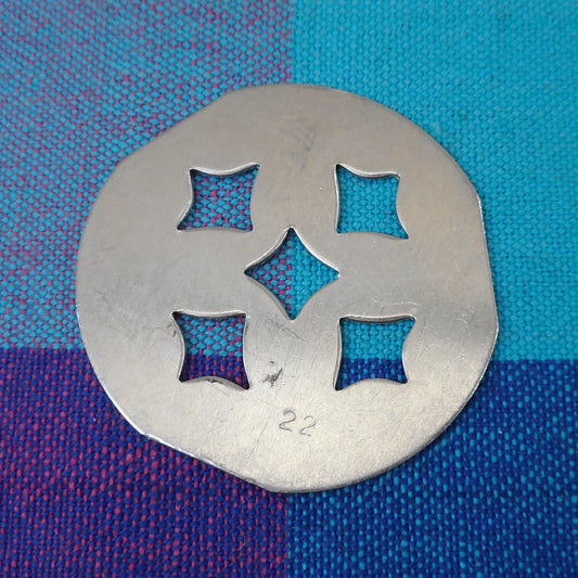 Mirro Aluminum Cookie Dessert Press Spritz Maker - Rare #22 Diamonds Disc Die Plate Replacement Part