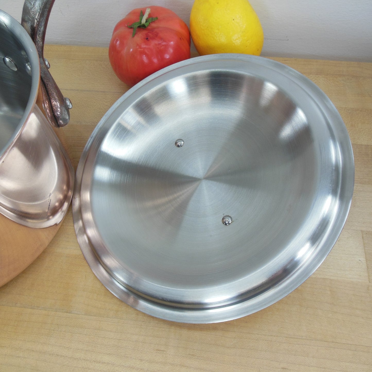 Unbranded Mauviel France Copper Stainless 3.5 Saucepan & Cover Lid