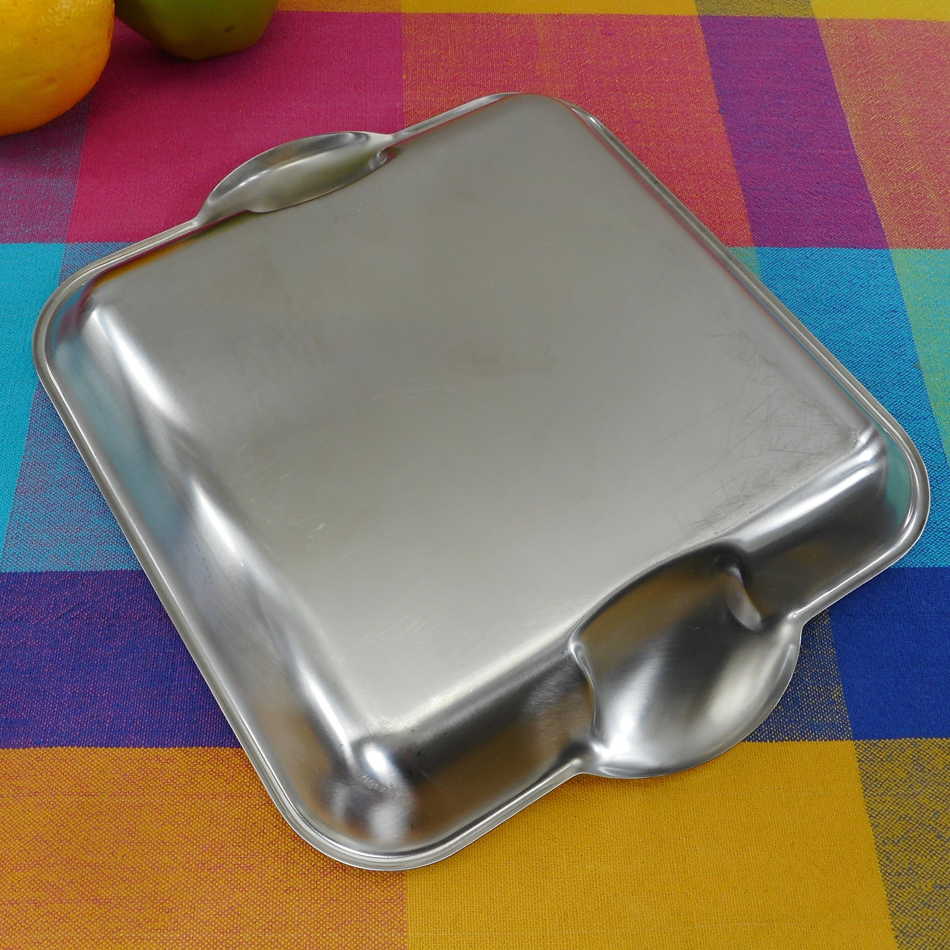 Morinox Italy Mirror Stainless Square Serving Tray 9" used