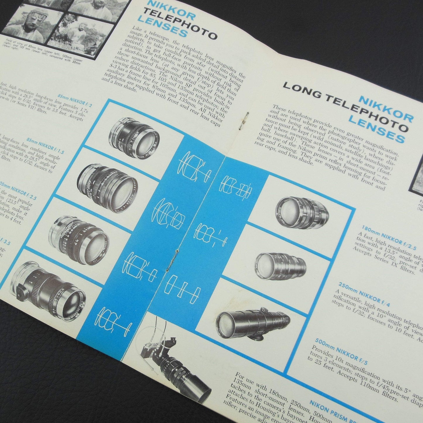 Nikon Nikkor Lenses Booklet Advertisement Information Vintage Catalog Used