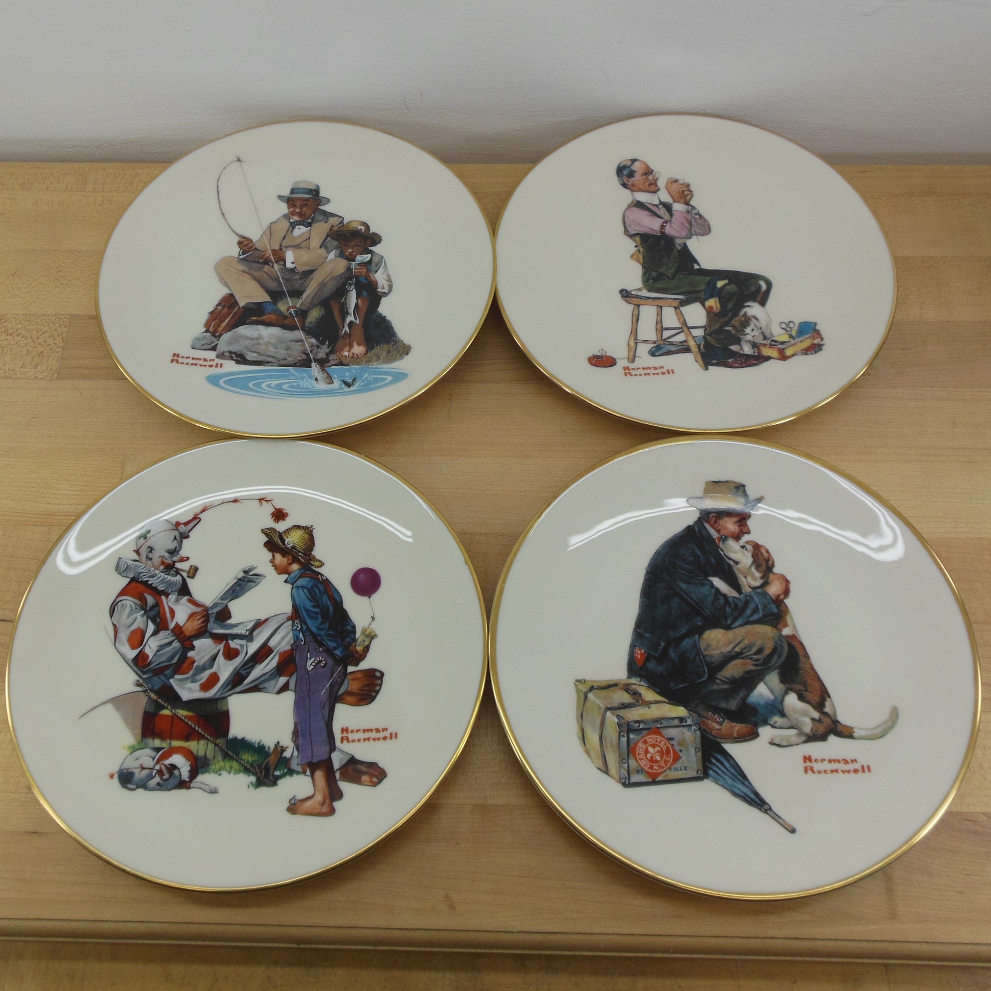 Danbury Mint Norman Rockwell Gorham Plate 10 Lot Vintage