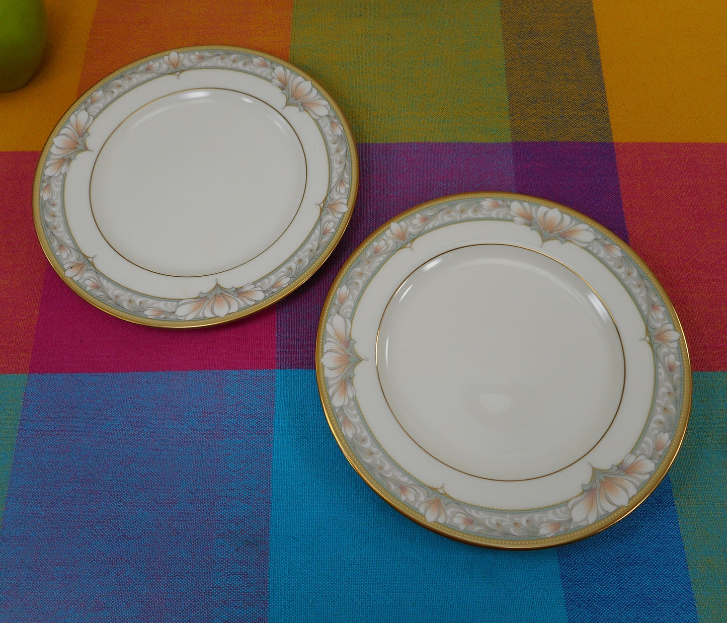 Noritake Japan Bone China - Barrymore - Pair Bread & Butter Plates Vintage