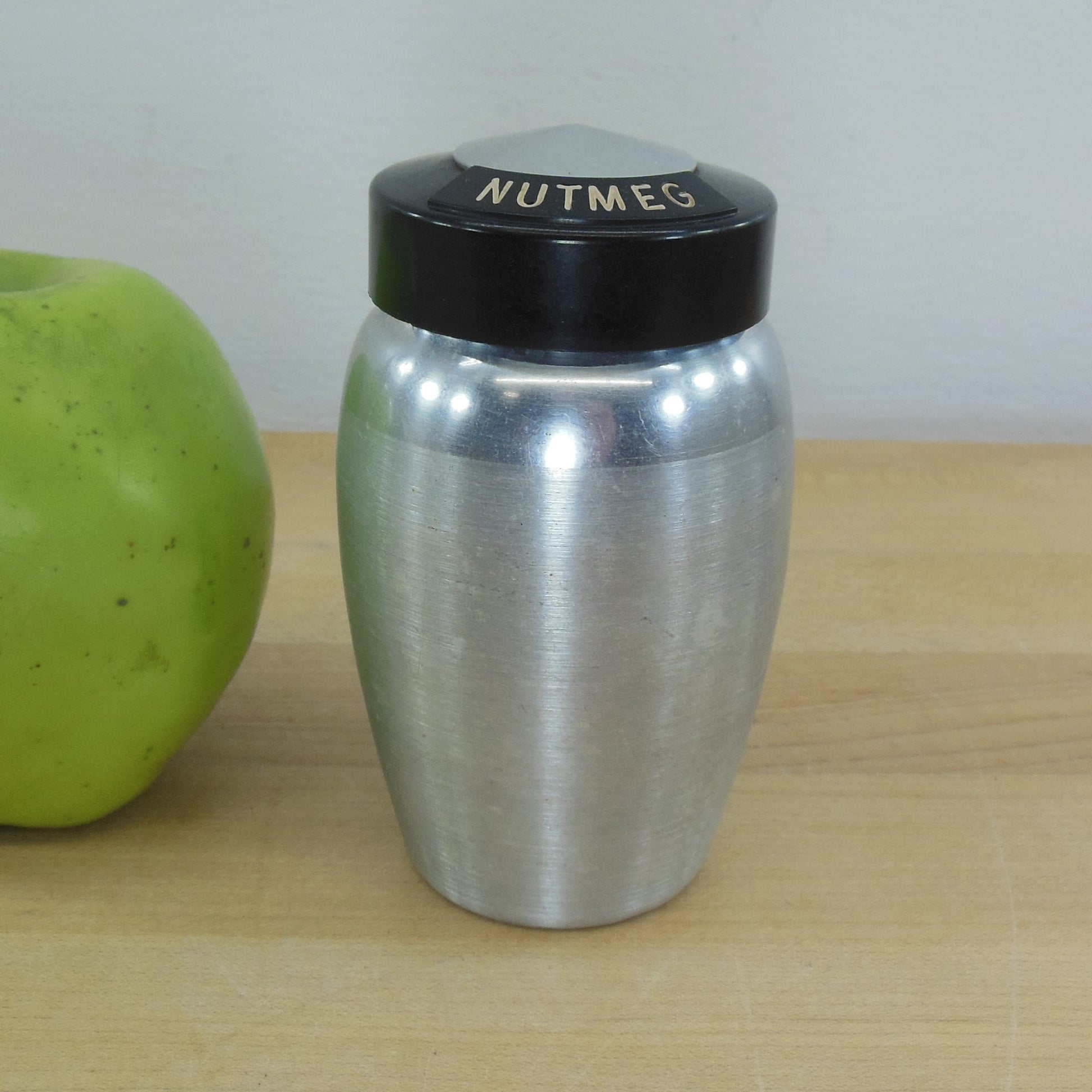 Kromex Natural Aluminum Nutmeg Spice Container Jar