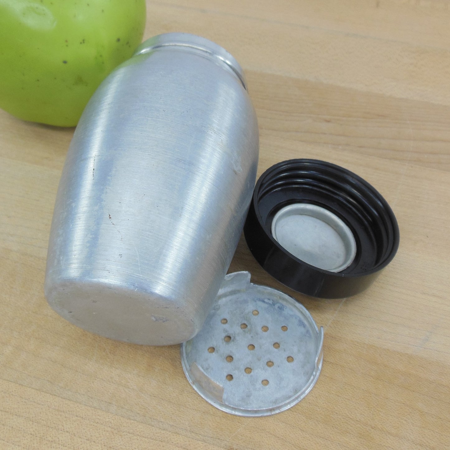 Kromex Natural Aluminum Nutmeg Spice Container Jar used