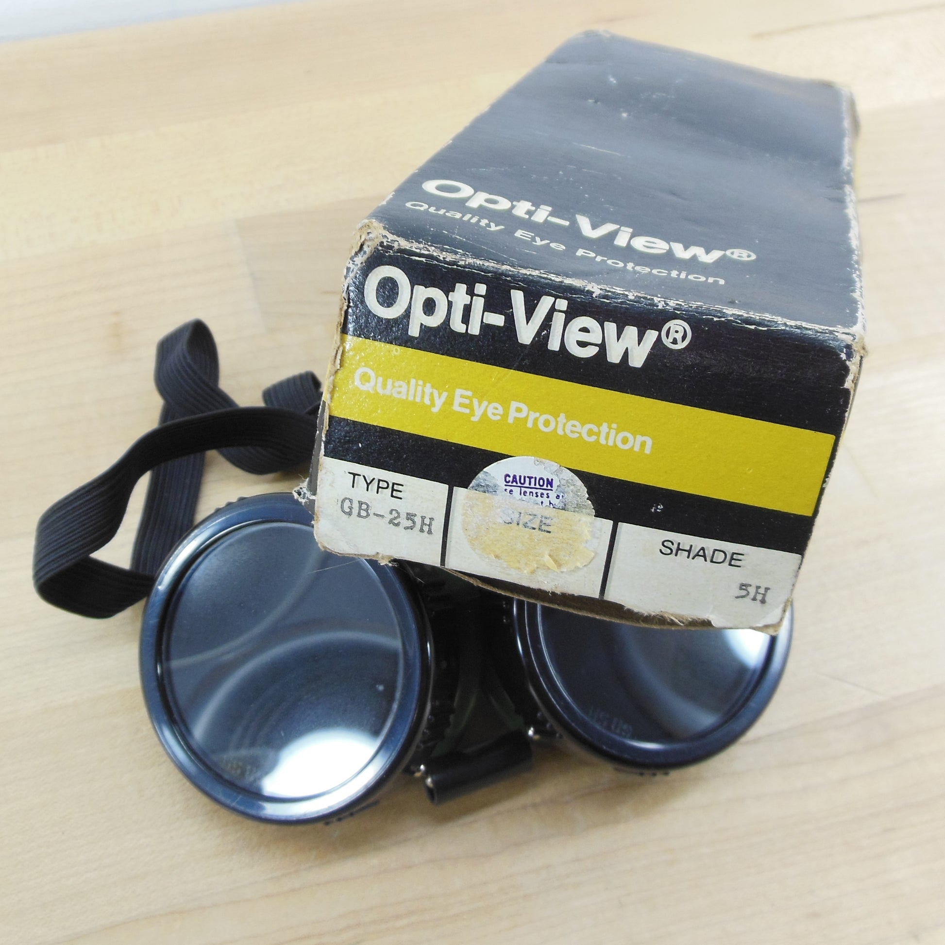 V&H Gold Band USA Opti-View Welding Goggles Shade 5H New Old Stock Vintage